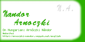 nandor arnoczki business card